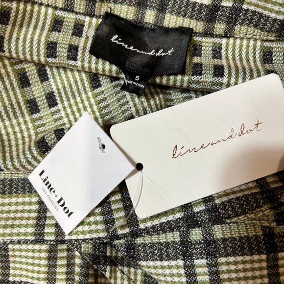 NWT LINE & DOT Lisa Plaid Mini Wrap Skirt Women Size S - Picture 2 of 4
